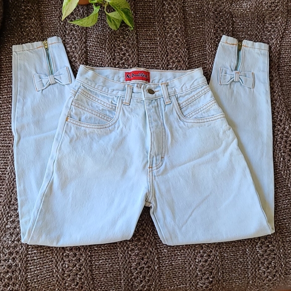 Vintage High Waisted No Problem! Kids Size 7 Jeans - Picture 3 of 9